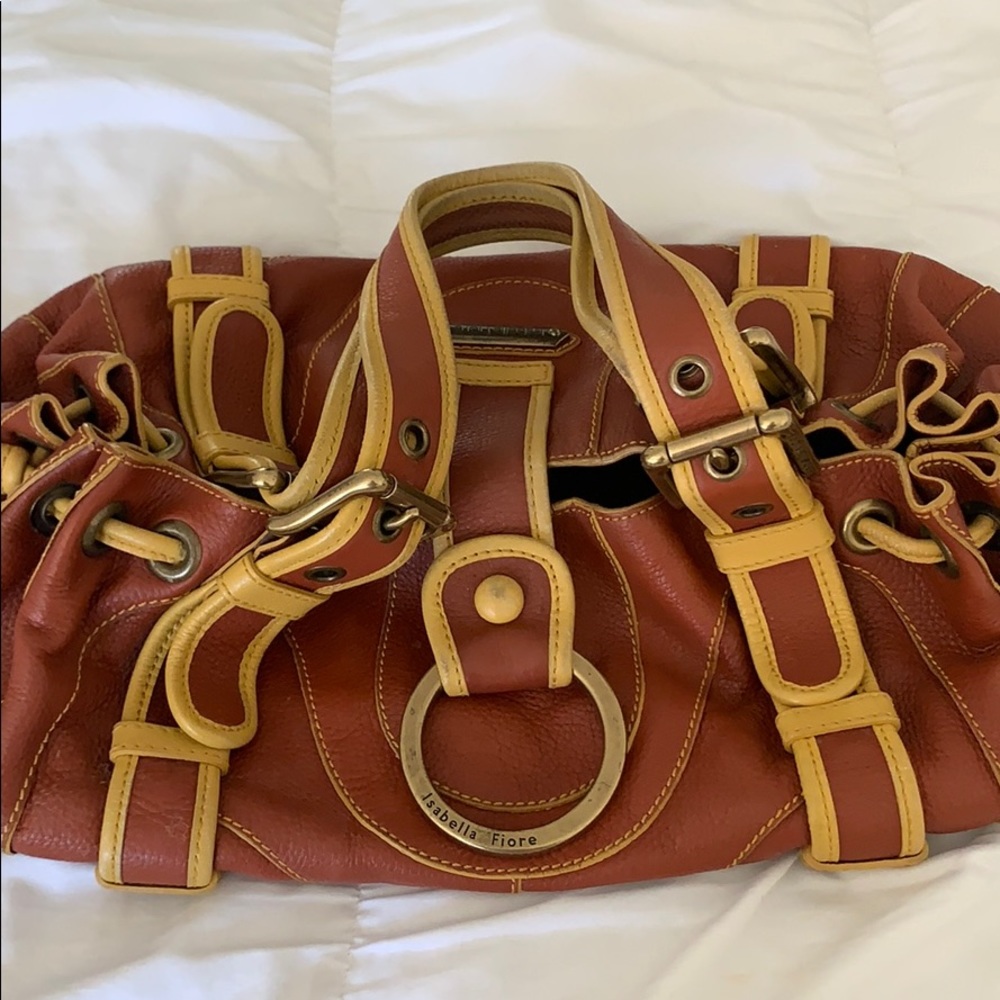 Isabella Fiore large rust and yellow bag